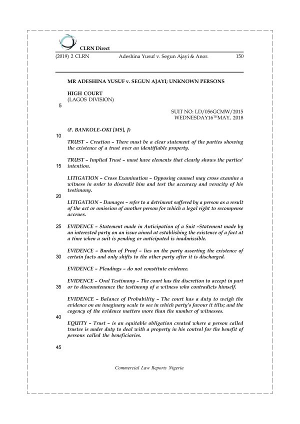 NIGERIAN BREWERIES PLC v. OLAM NIG. LTD. & 7 ORS.