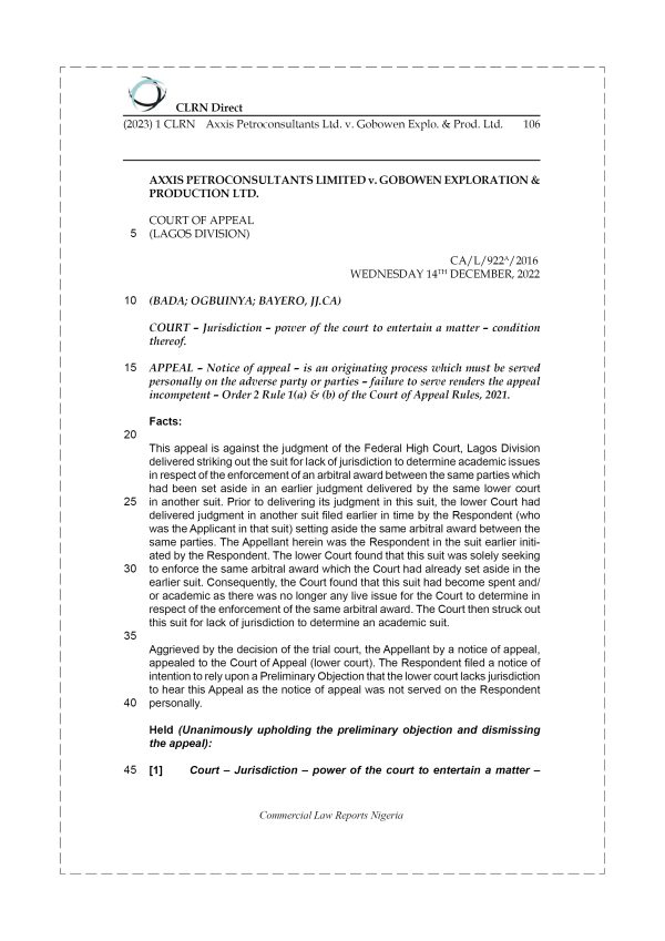 AXXIS PETROCONSULTANTS LTD. v. GOBOWEN EXPLO. & PROD. LTD.