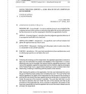 NICON Trustees Ltd. v. Alma Beach Estate Ltd.