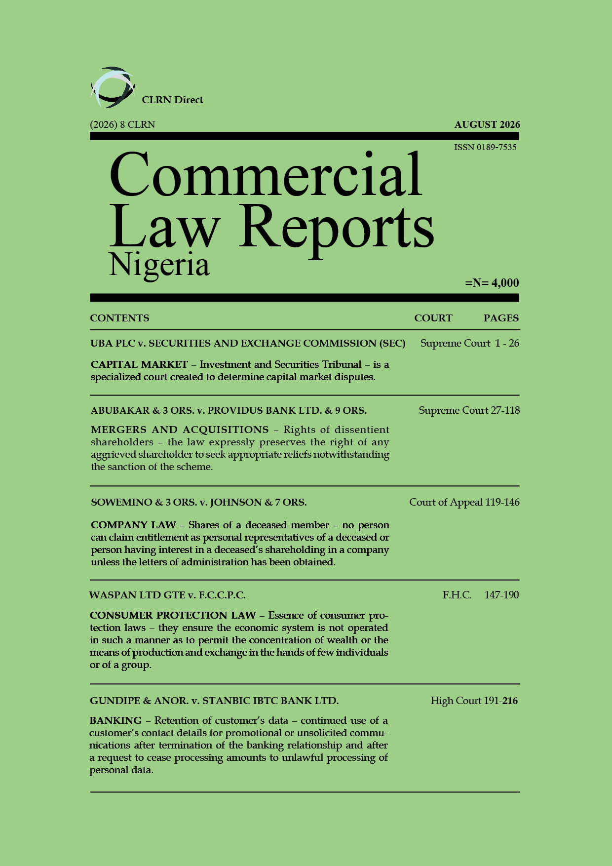 August 2026 - Volume